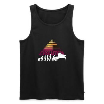 Evolution Piano Musician Keyboard Orchestra - Männer Premium Bio Tank Top - Schwarz - Vorne - AI Model Male 178 light (178cm)