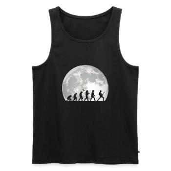 Human Evolution Guitar Band Moon Vintage Guitariste - Débardeur bio Premium Homme - noir - Devant - Michal (187cm)
