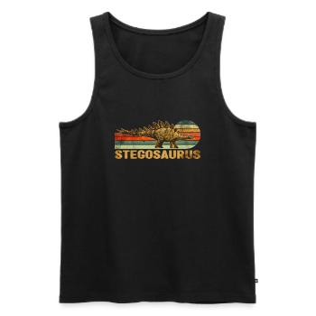 Stegosaurus - Débardeur bio Premium Homme - noir - Devant - Michal (187cm)