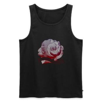 Rose - Männer Premium Bio Tank Top - Schwarz - Vorne - AI Model Male 178 light (178cm)