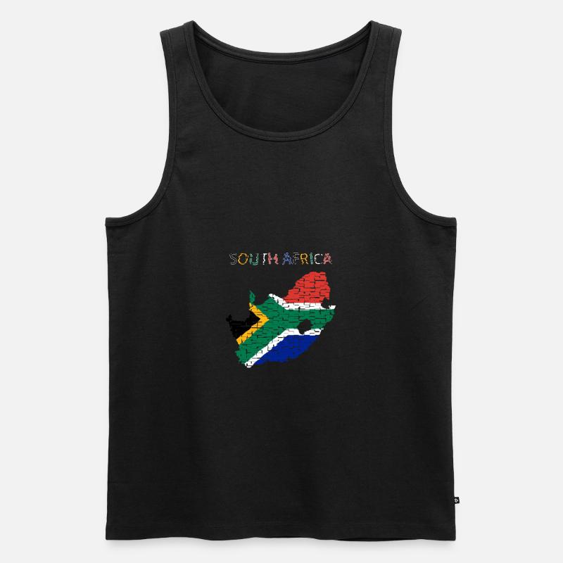 Südafrika - Kunstdesign - Männer Premium Bio Tank Top - Schwarz