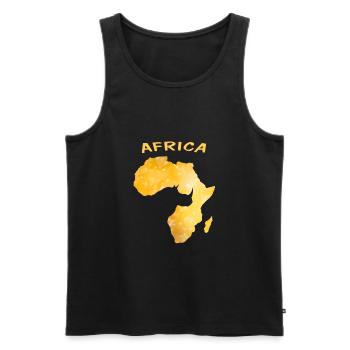 Afrique Gold Afrique - Débardeur bio Premium Homme - noir - Devant - Michal (187cm)