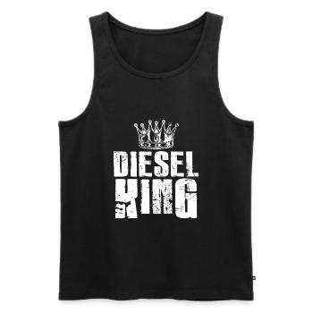 King Design for Diesel Drivers - Men's Premium Organic Tank Top - black - Front - Michal (187cm)