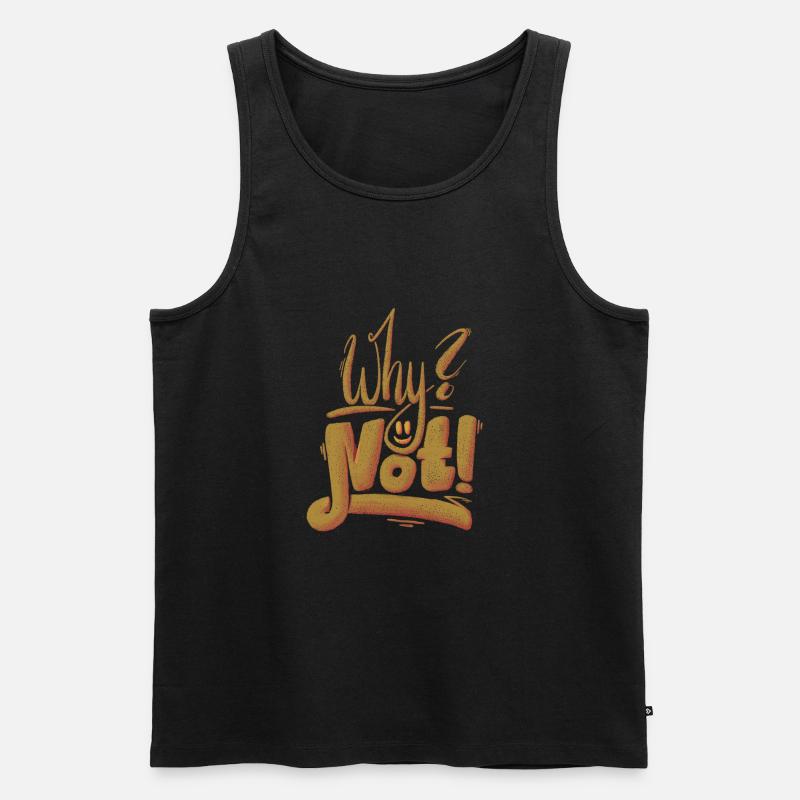 Why Not Ausrufezeichen - Männer Premium Bio Tank Top - Schwarz