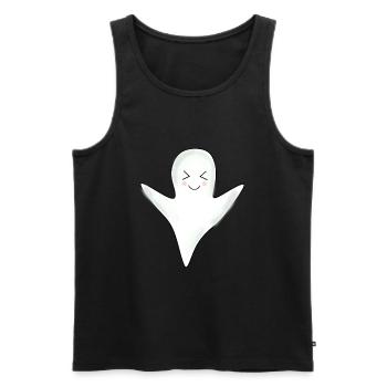 T-shirt d’Halloween Ghost spooky chemise mignonne - Débardeur bio Premium Homme - noir - Devant - Michal (187cm)