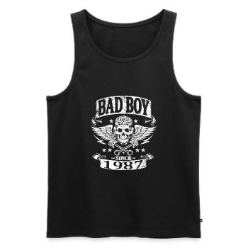 Bad boy since 1987 - Débardeur bio Premium Homme - noir - Devant - AI Model Male 178 light (178cm)