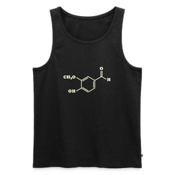 Vanilla Vanillin Molecular Chemical Formula - Men's Premium Organic Tank Top - black - Front - Michal (187cm)