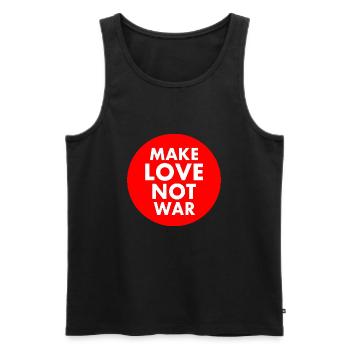 Make love not war - Men's Premium Organic Tank Top - black - Front - AI Model Male 178 light (178cm)