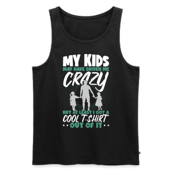 Kids Father's Day Dad Papa Birthday - Men's Premium Organic Tank Top - black - Front - AI Model Male 178 light (178cm)