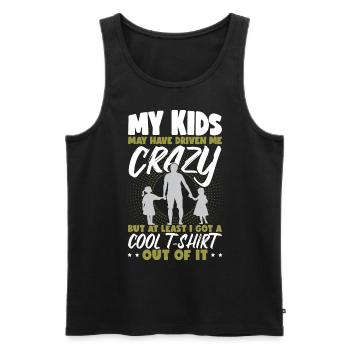 Funny Dad Joke Father's Day Daughters Kids Dad - Men's Premium Organic Tank Top - black - Front - Michal (187cm)