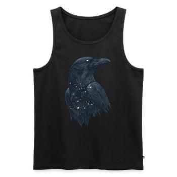 Raven - Men's Premium Organic Tank Top - black - Front - AI Model Male 178 light (178cm)