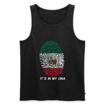 Mexico Mexican Flag It's in my DNA - Männer Premium Bio Tank Top - Schwarz - Vorne - Michal (187cm)