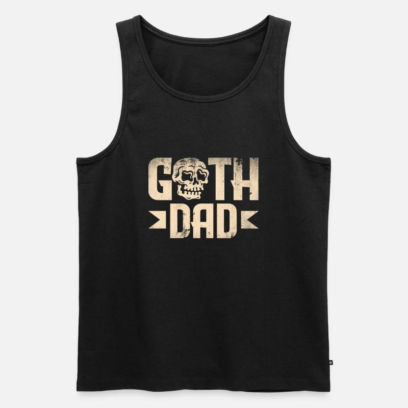 Goth Dad Dark Gothic Skull - Men's Premium Organic Tank Top - black