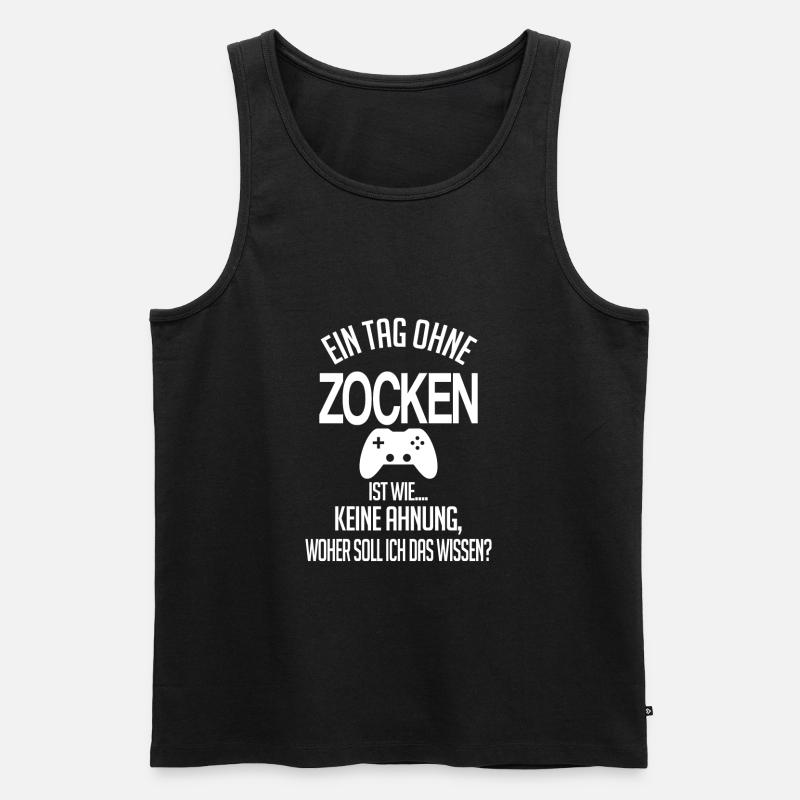 Zocken - Männer Premium Bio Tank Top - Schwarz