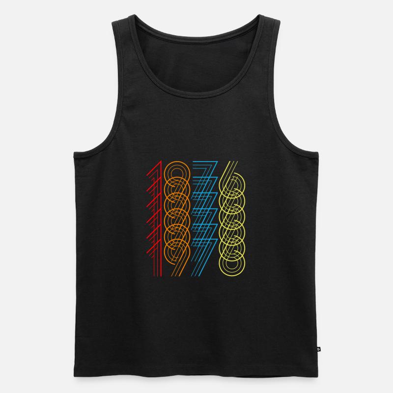 1976 - Männer Premium Bio Tank Top - Schwarz