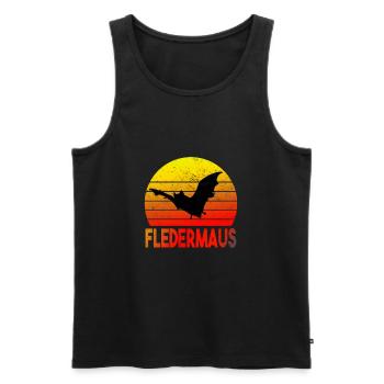 Fledermaus - Männer Premium Bio Tank Top - Schwarz - Vorne - AI Model Male 178 light (178cm)