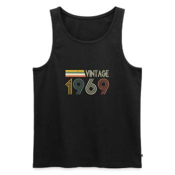 Geboren 1969 Geschenkidee - Männer Premium Bio Tank Top - Schwarz - Vorne - Michal (187cm)
