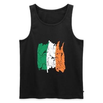 Drapeau de l’Irlande - Débardeur bio Premium Homme - noir - Devant - AI Model Male 178 light (178cm)