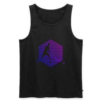 Herren Unihockey Unihockeyspielen Hockey - Männer Premium Bio Tank Top - Schwarz - Vorne - Michal (187cm)