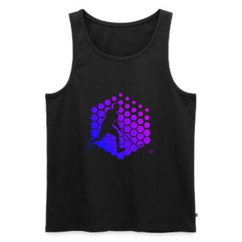 Innebandy Salibandy Unihockeyspielen Herren - Männer Premium Bio Tank Top - Schwarz - Vorne - Michal (187cm)