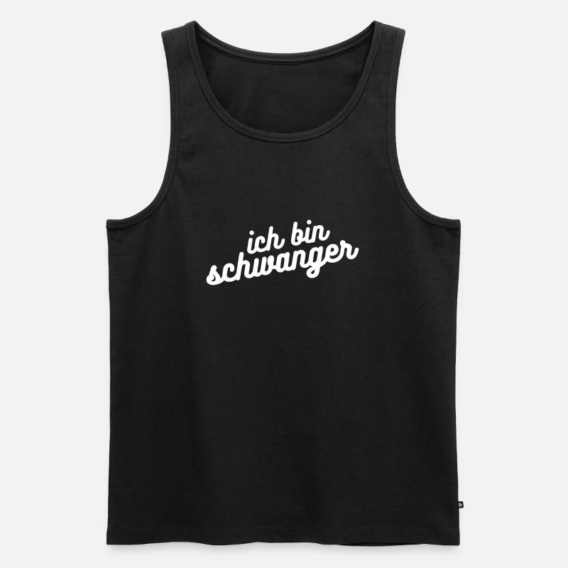 schwanger - Männer Premium Bio Tank Top - Schwarz