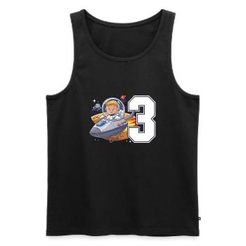 3rd Birrdday Astronaut Space Adventure for Boys - Männer Premium Bio Tank Top - Schwarz - Vorne - Michal (187cm)