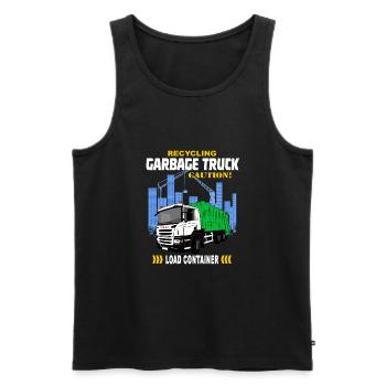Garbage truck - Garbage truck - Men's Premium Organic Tank Top - black - Front - AI Model Male 178 light (178cm)