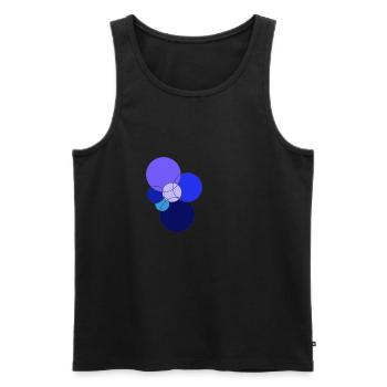 blaue Kreise - Männer Premium Bio Tank Top - Schwarz - Vorne - Michal (187cm)