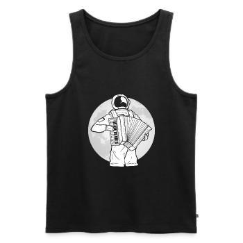 Accordéon - Débardeur bio Premium Homme - noir - Devant - Michal (187cm)
