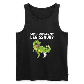 Broken leg - Men's Premium Organic Tank Top - black - Front - AI Model Male 178 light (178cm)