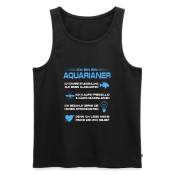 Aquarianer Aquarium Fische Aquaristik Haustiere - Männer Premium Bio Tank Top - Schwarz - Vorne - Michal (187cm)