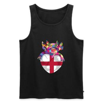 England Flag Vintage English Flag Used Look - Men's Premium Organic Tank Top - black - Front - Michal (187cm)