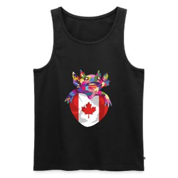 Canada Flag Maple Leaf Canadian Flag Canada - Men's Premium Organic Tank Top - black - Front - Michal (187cm)