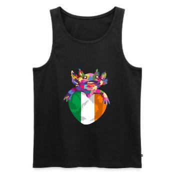 Ireland Flag Vintage Irish Flag Dublin - Men's Premium Organic Tank Top - black - Front - Michal (187cm)