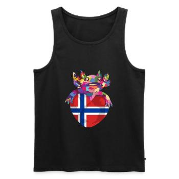 Norvège Drapeau Scandinavie Drapeau norvégien - Débardeur bio Premium Homme - noir - Devant - Michal (187cm)