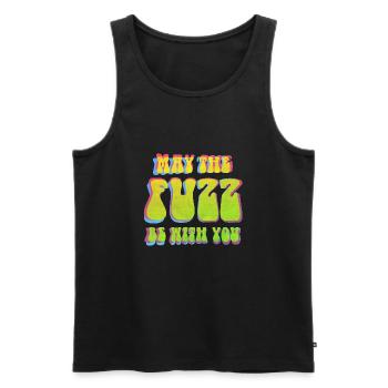 May The Fuzz be with you - Männer Premium Bio Tank Top - Schwarz - Vorne - AI Model Male 178 light (178cm)