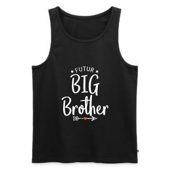 future big brother geschenk geburt großer Bruder - Männer Premium Bio Tank Top - Schwarz - Vorne - Michal (187cm)