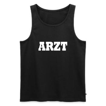 Arzt - Männer Premium Bio Tank Top - Schwarz - Vorne - Michal (187cm)