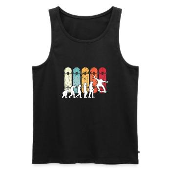 Evolution Skateboarding Skate Retro Streetwear - Men's Premium Organic Tank Top - black - Front - Michal (187cm)