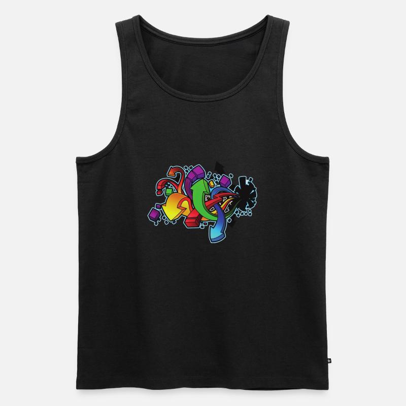 Arrow Graffiti by Freepik - Männer Premium Bio Tank Top - Schwarz