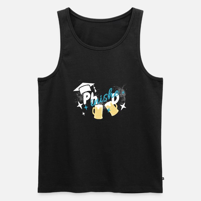Abschluss Doktor Phinished Bier - Männer Premium Bio Tank Top - Schwarz