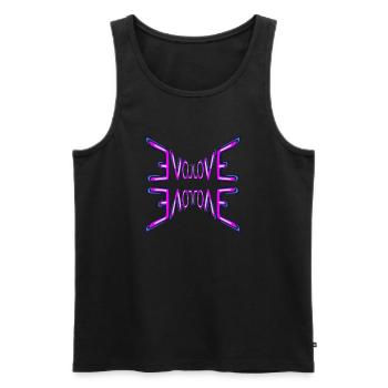 Love Aufschrift gespiegelt - Männer Premium Bio Tank Top - Schwarz - Vorne - AI Model Male 178 light (178cm)
