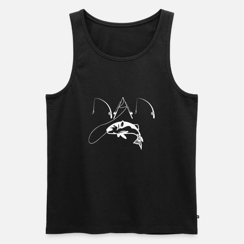 Fishing Dad - Männer Premium Bio Tank Top - Schwarz