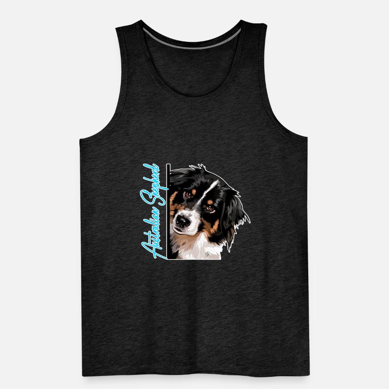 AUSTRALIAN SHEPHERD DA Wilsigns Pies Rasa Australijczyk Ekologiczny tank top męski Premium