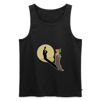 Kaninchen Schmetterling Ostern Hase Geschenkidee - Männer Premium Bio Tank Top - Schwarz - Vorne - Michal (187cm)