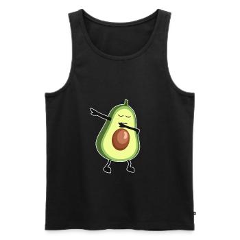 Avocado Kawaii Comic tanzen Sport Geschenk süß - Männer Premium Bio Tank Top - Schwarz - Vorne - AI Model Male 178 light (178cm)