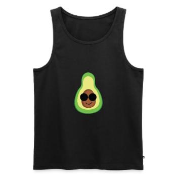 Avocado Frucht Obst Comic Kawaii Geschenkidee - Männer Premium Bio Tank Top - Schwarz - Vorne - AI Model Male 178 light (178cm)
