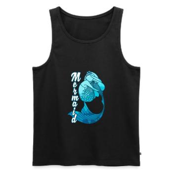 Meerjungfrau Seejungfrau Nixe Märchen - Männer Premium Bio Tank Top - Schwarz - Vorne - Michal (187cm)