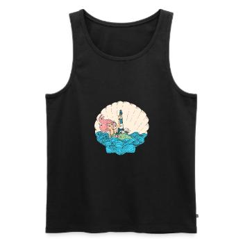 Meerjungfrau Seejungfrau Nixe Märchen - Männer Premium Bio Tank Top - Schwarz - Vorne - Michal (187cm)