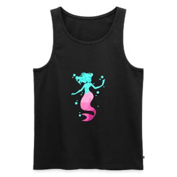 Meerjungfrau Seejungfrau Nixe Märchen - Männer Premium Bio Tank Top - Schwarz - Vorne - Michal (187cm)